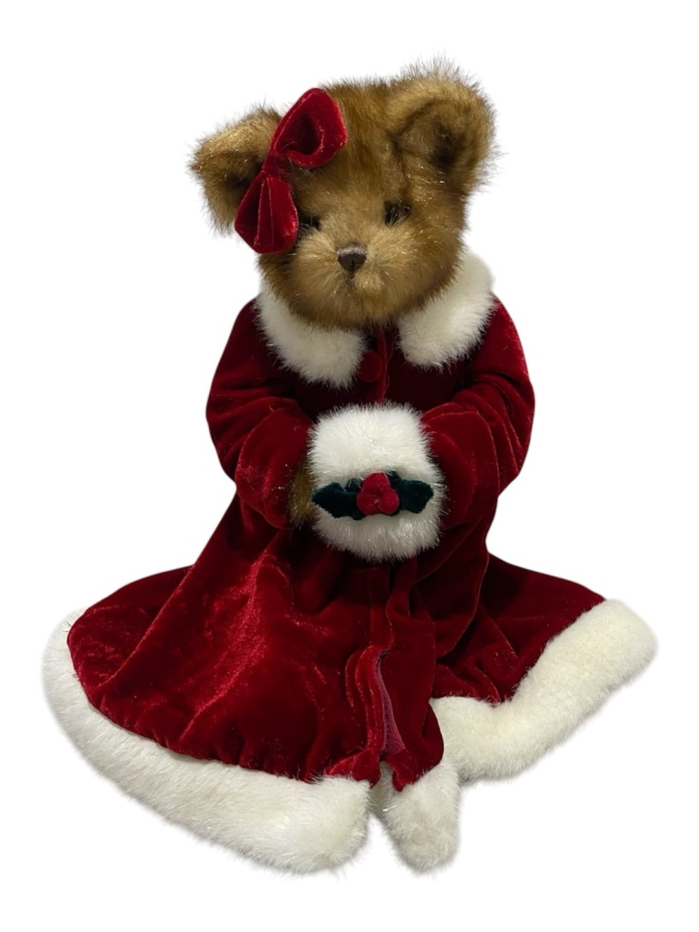 Bearington Rosetta Poinsettia Bear 2007 Plush 16” Limited Edition